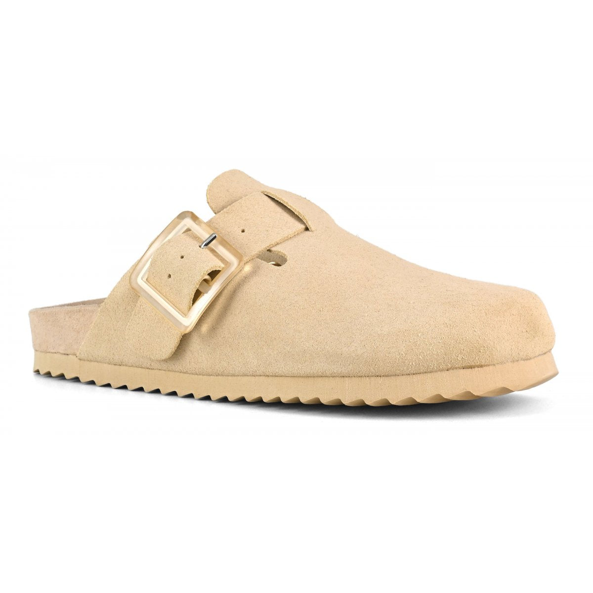 Sabot monocolore pelle scamosciata