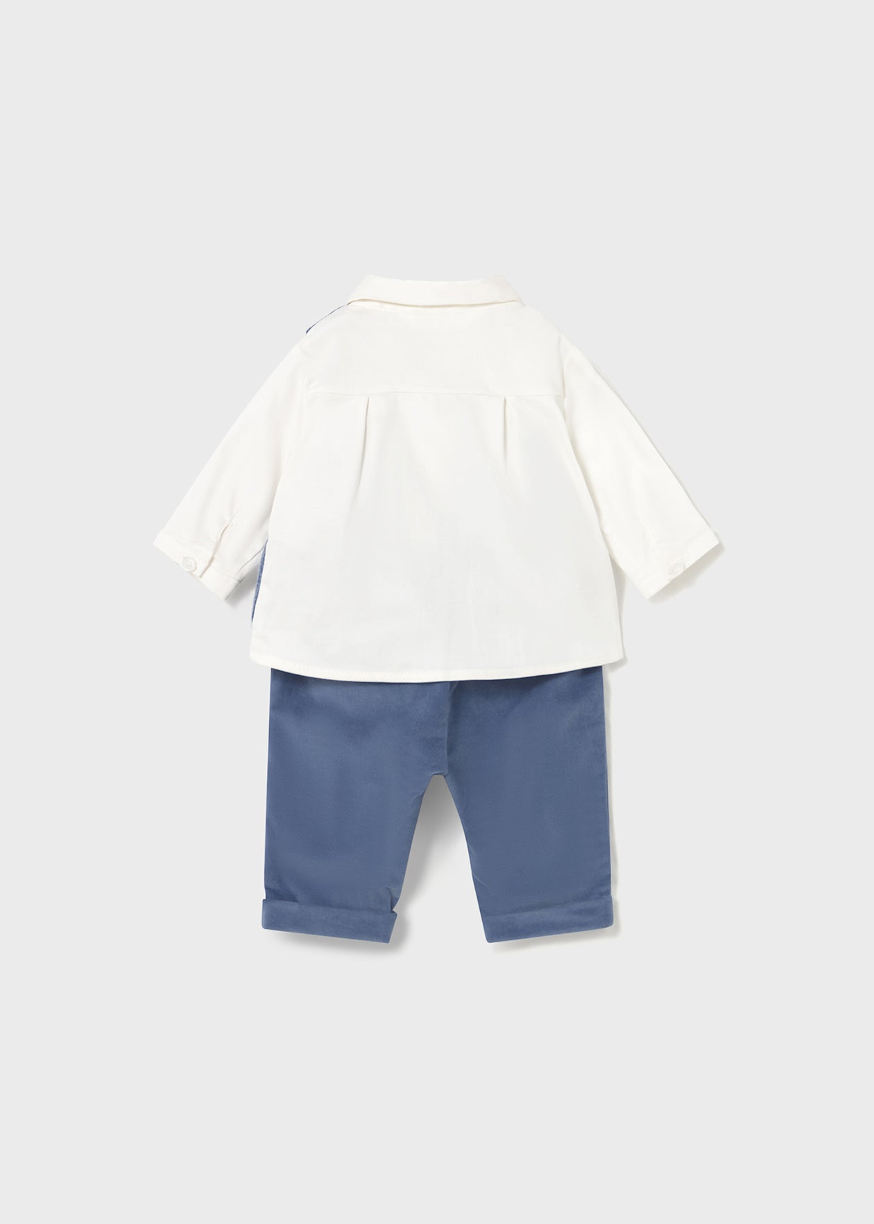 Completo camicia con papillon e pantalone neonato