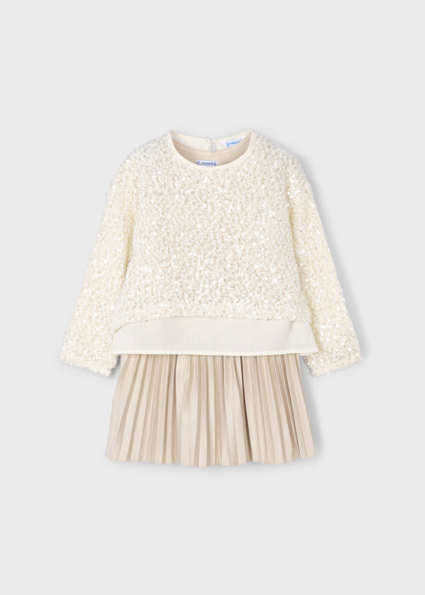 Vestito combined lustrini bambina