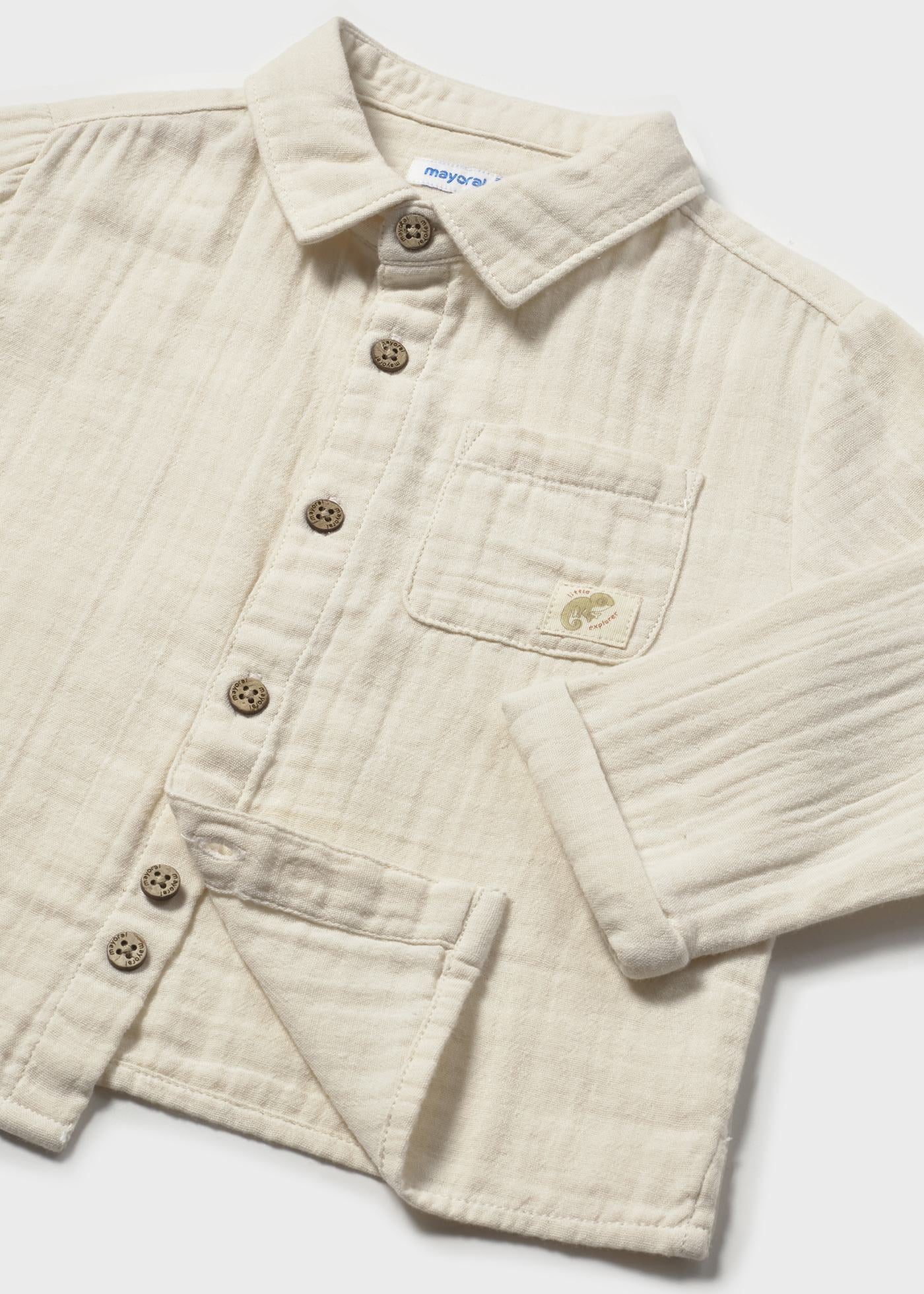 Camicia manica lunga bambula neonato