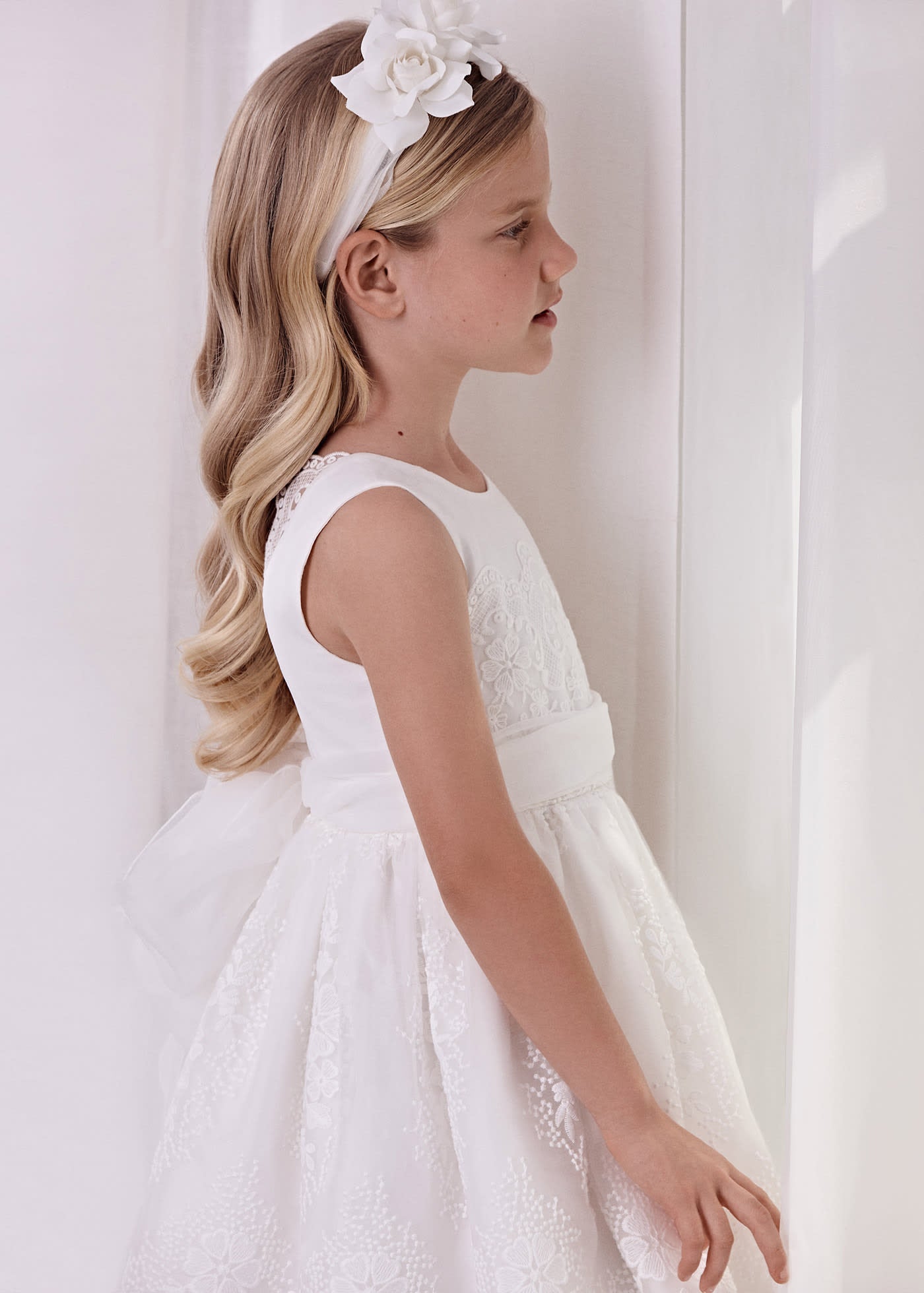 Abito Organza Ricamato Bambina