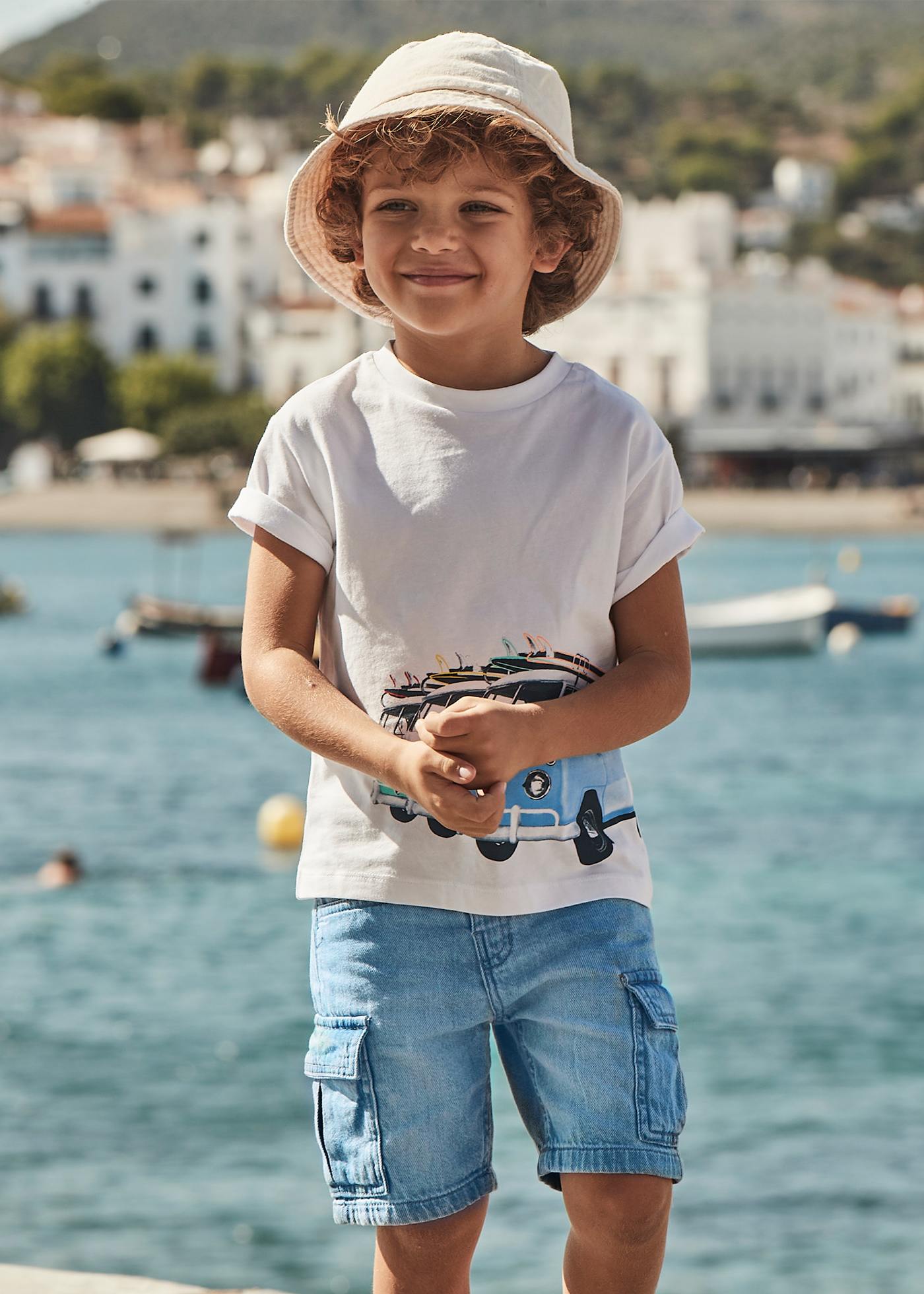Bermuda jeans cargo bambino