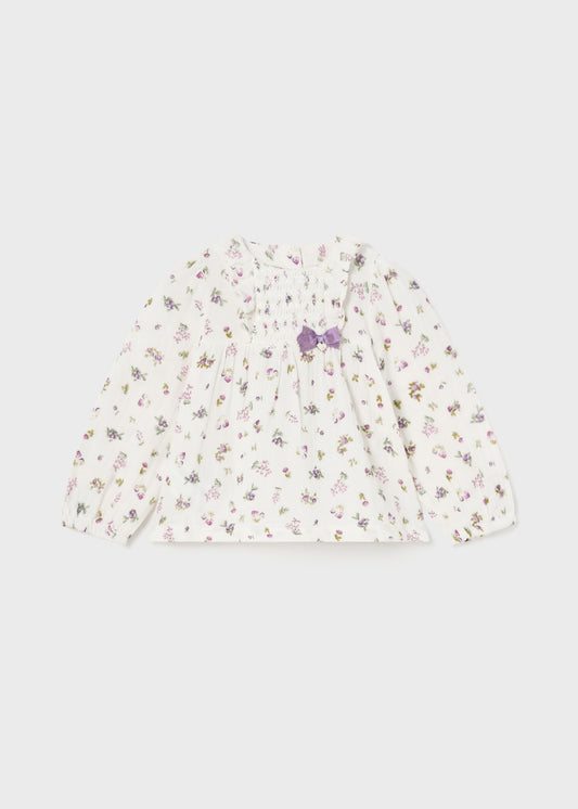 Blusa chiffon stampata bimba