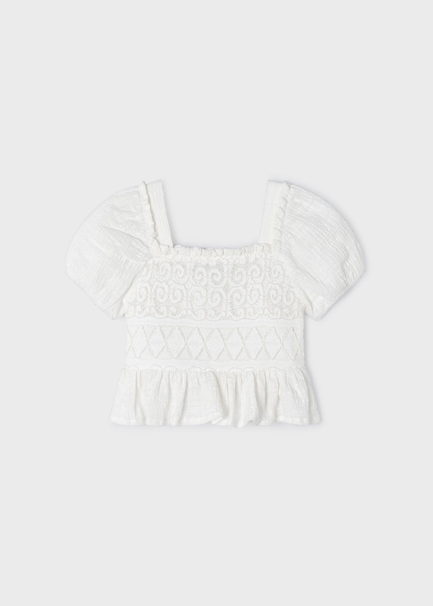 Blusa combinata uncinetto bambina