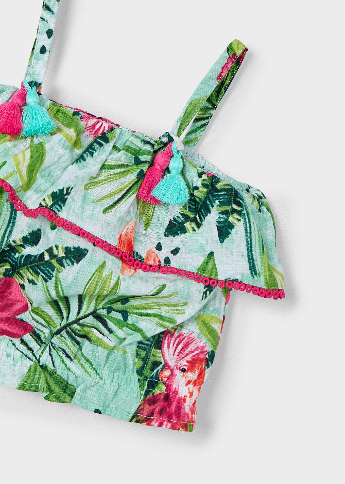 Blusa stampata volant bambina
