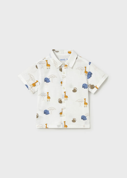 Camicia stampata animaletti neonato