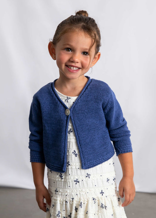 Cardigan bottone bambina