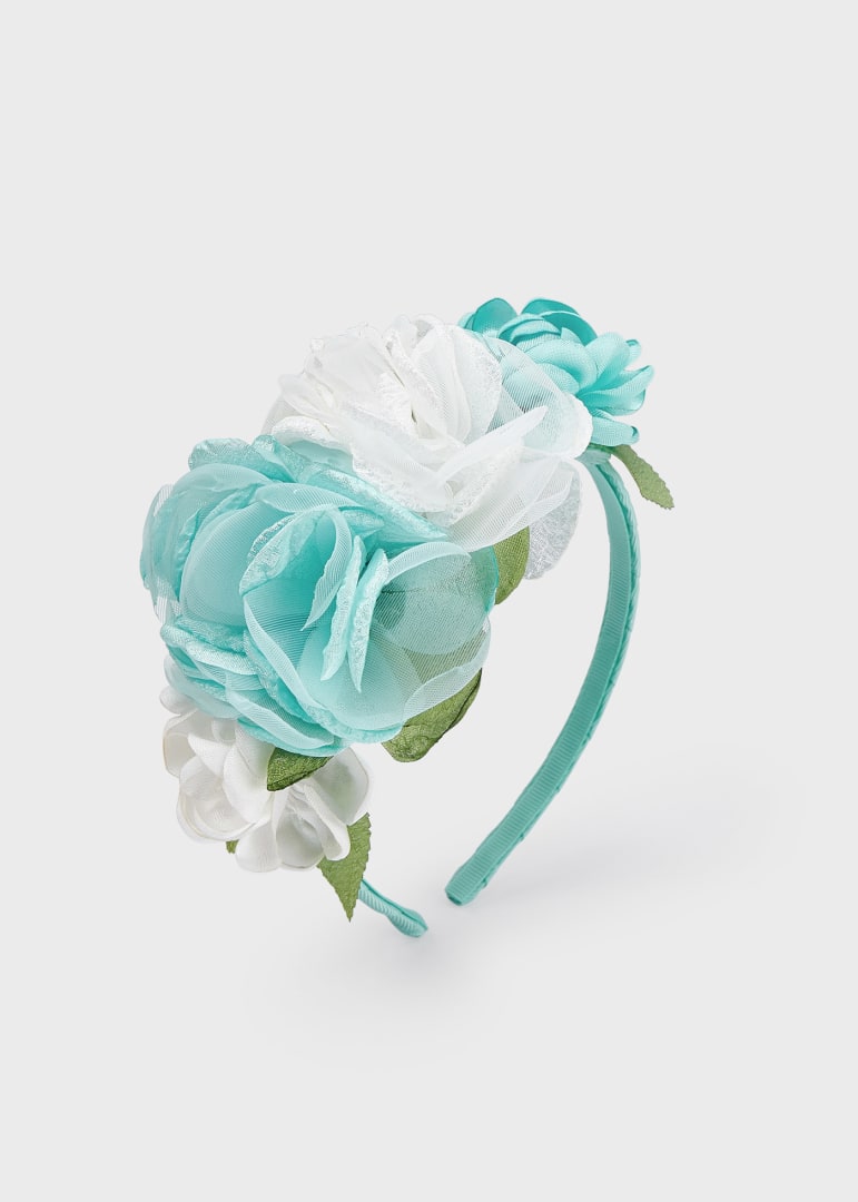Cerchietto con applicazione floreale