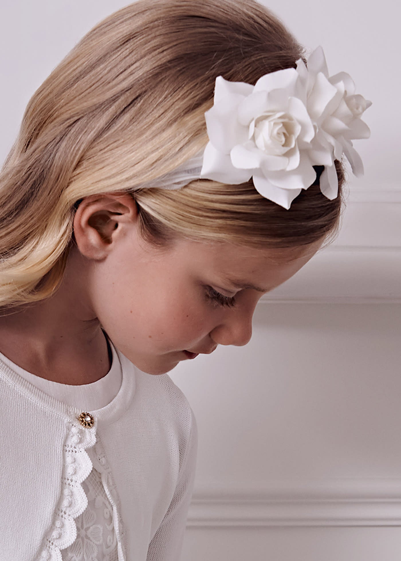 Cerchietto Fiore Organza Bambina