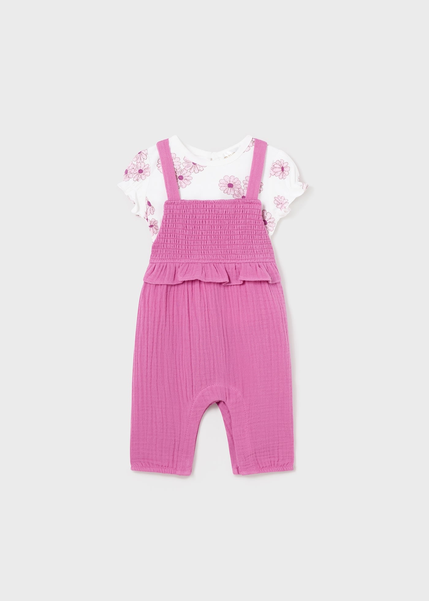 Completo 2 pezzi salopette neonata
