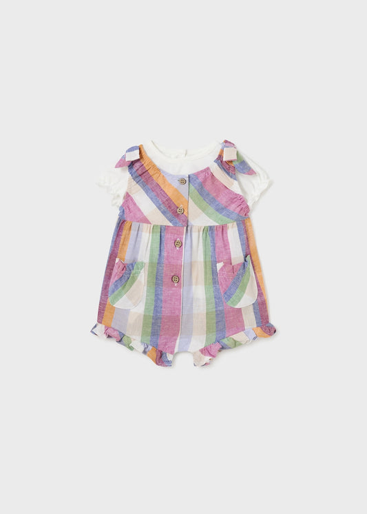 Completo 2 pezzi salopette Better Cotton neonata