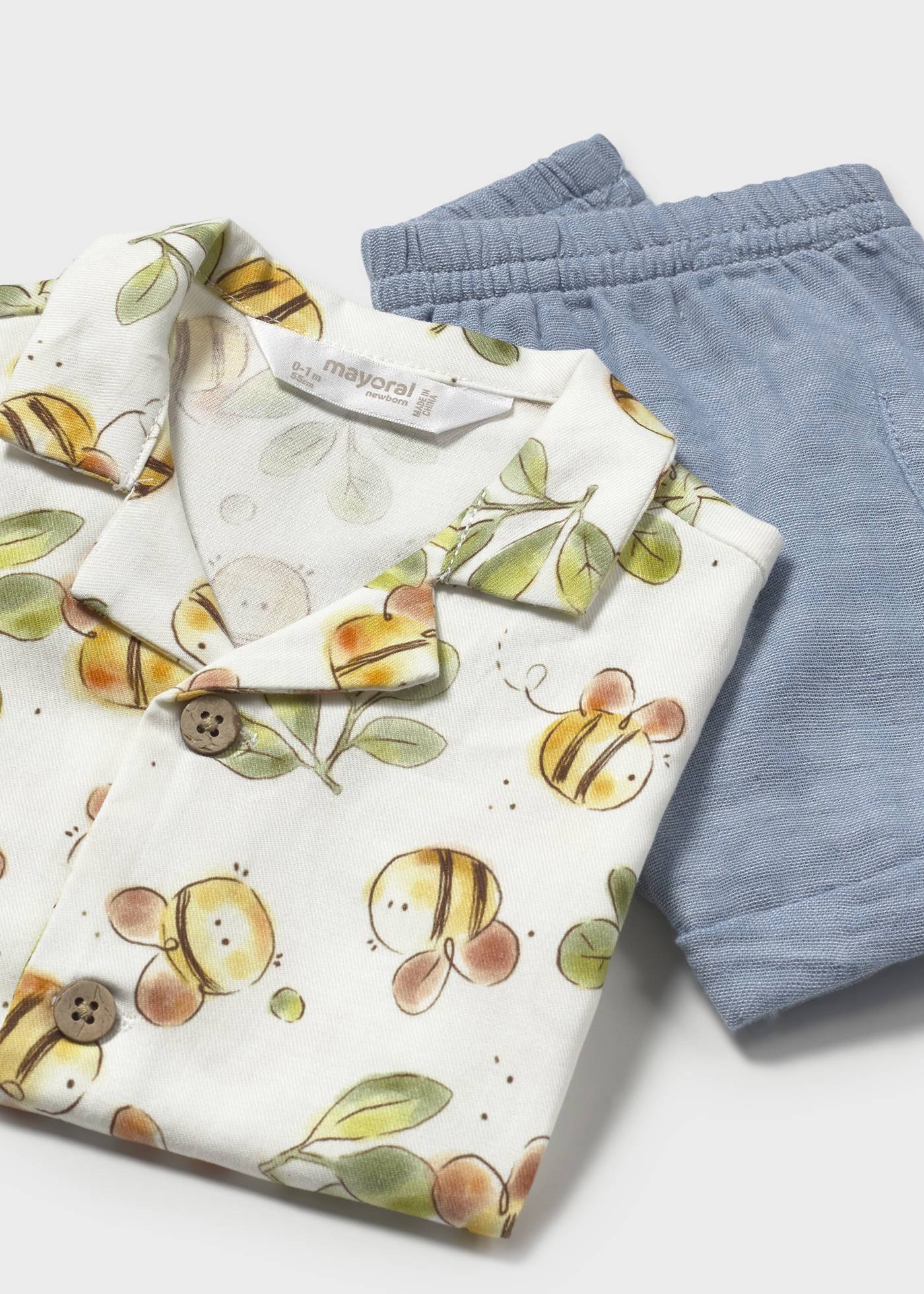 Completo 3 pezzi con camicia neonato