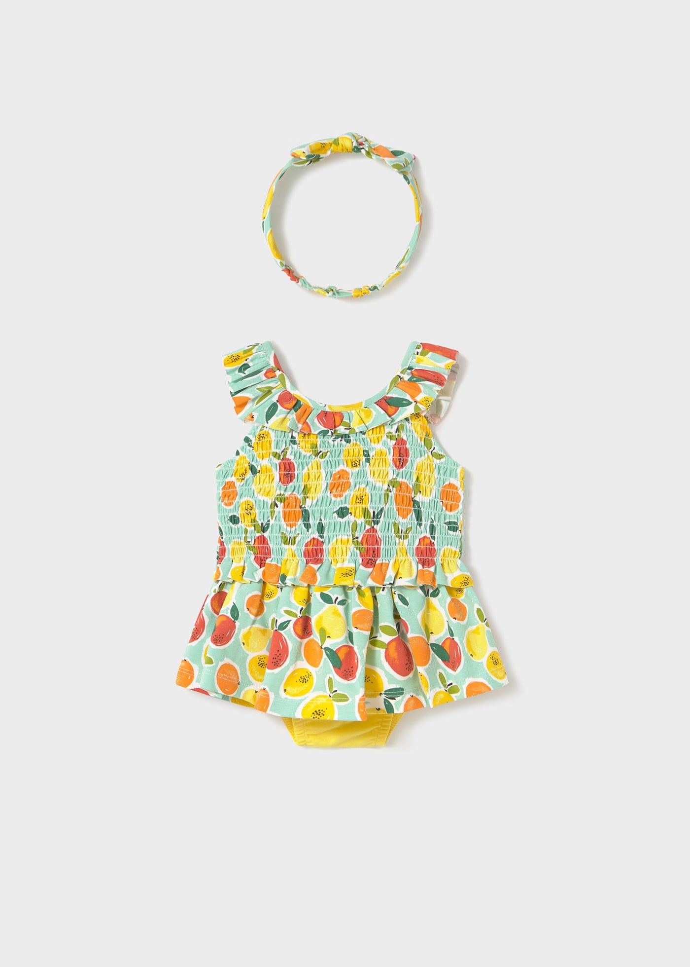 Vestito con fascia stampata bimba