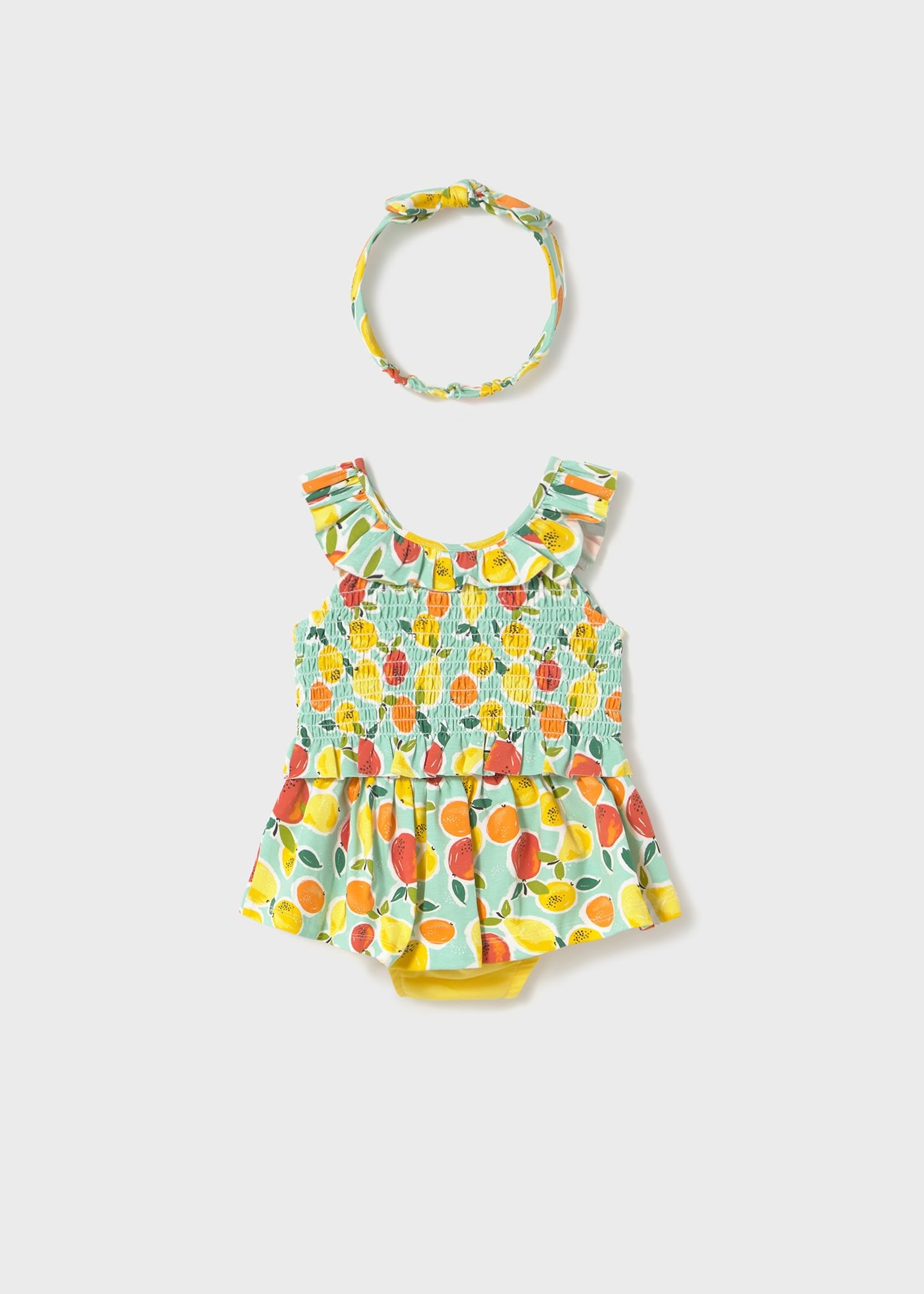 Vestito con fascia stampata bimba