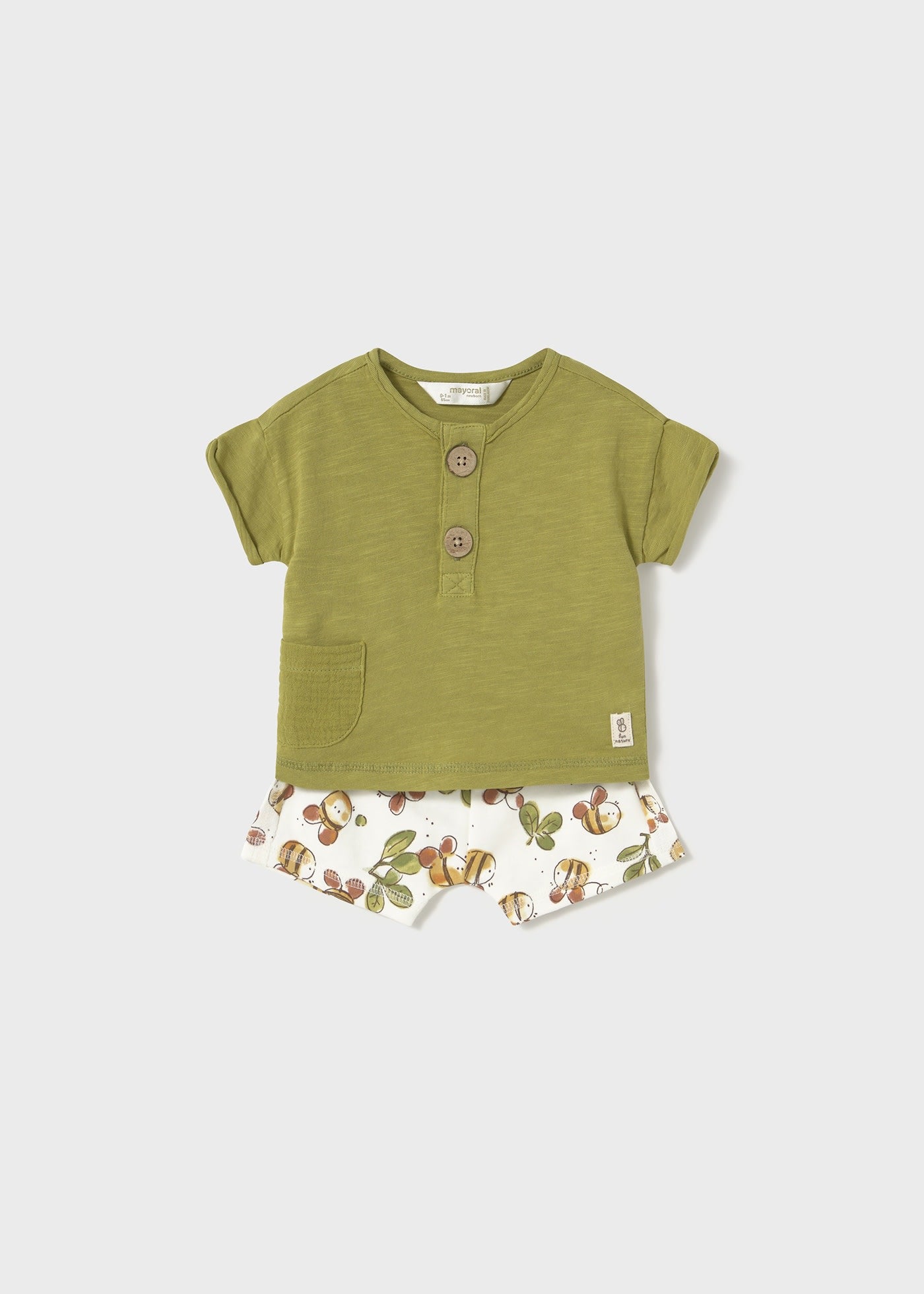Completo 4 pezzi pantaloncino neonato