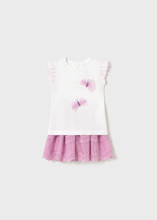 Completo gonna tulle e maglietta bimba