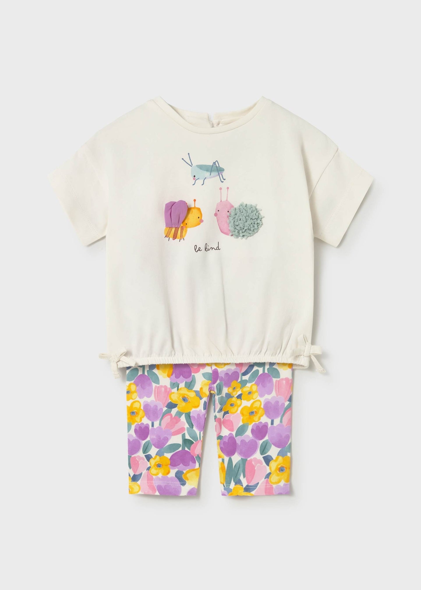 Completo leggings stampato e maglietta neonata