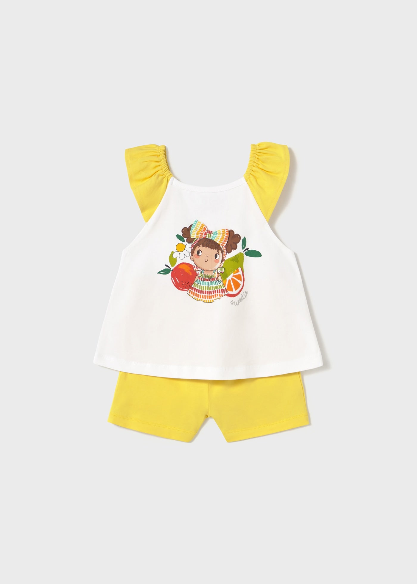 Completo pantaloncino e maglietta serigrafia bimba