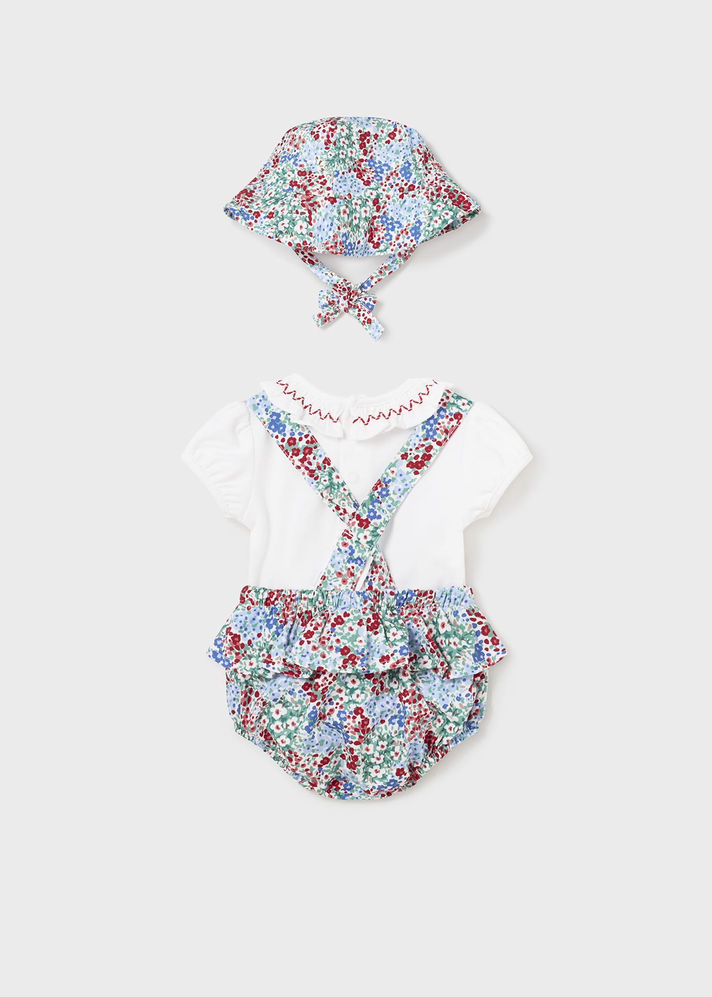 Completo 3 pezzi fiori neonata