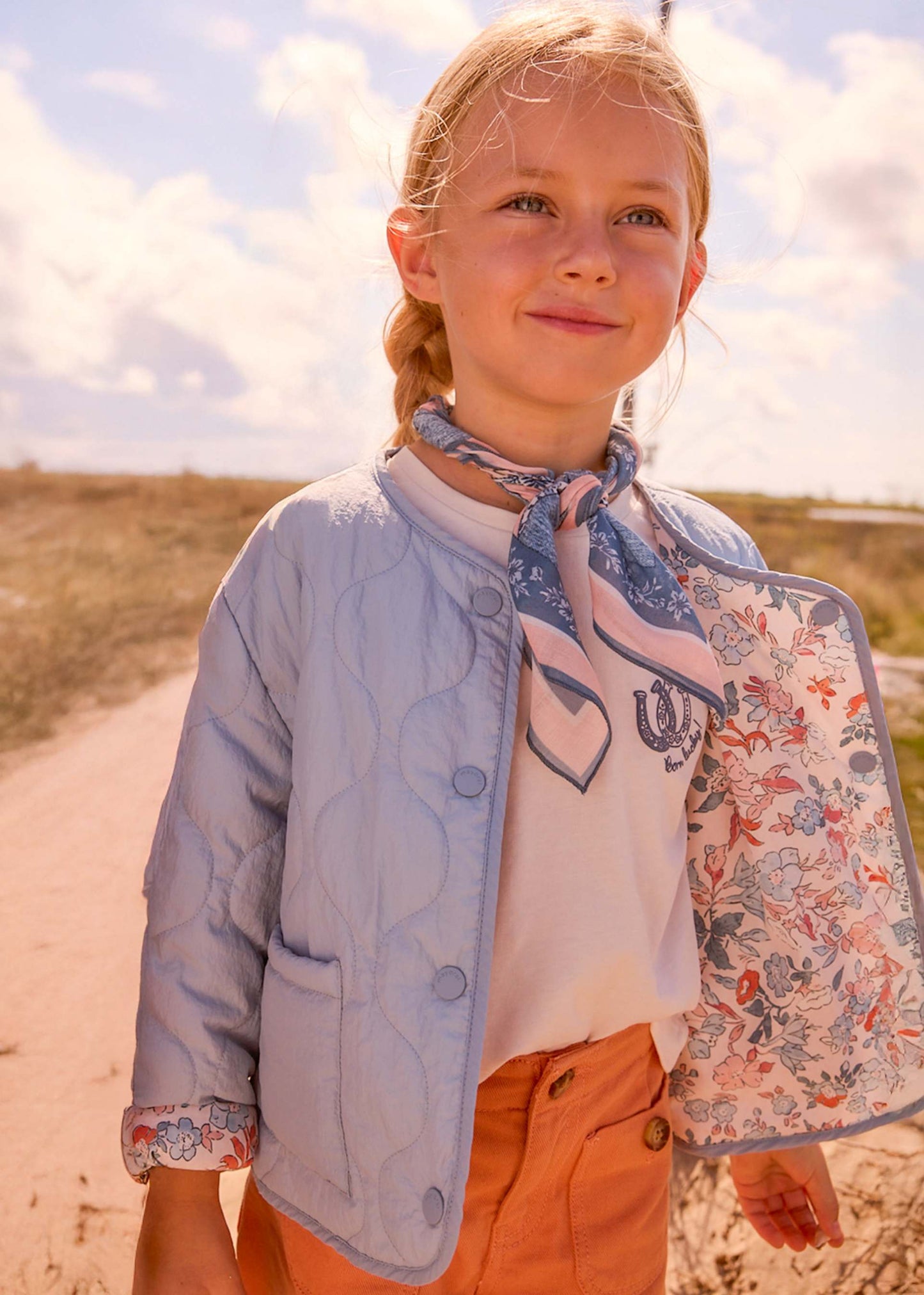 Giacca trapuntata reversibile bambina