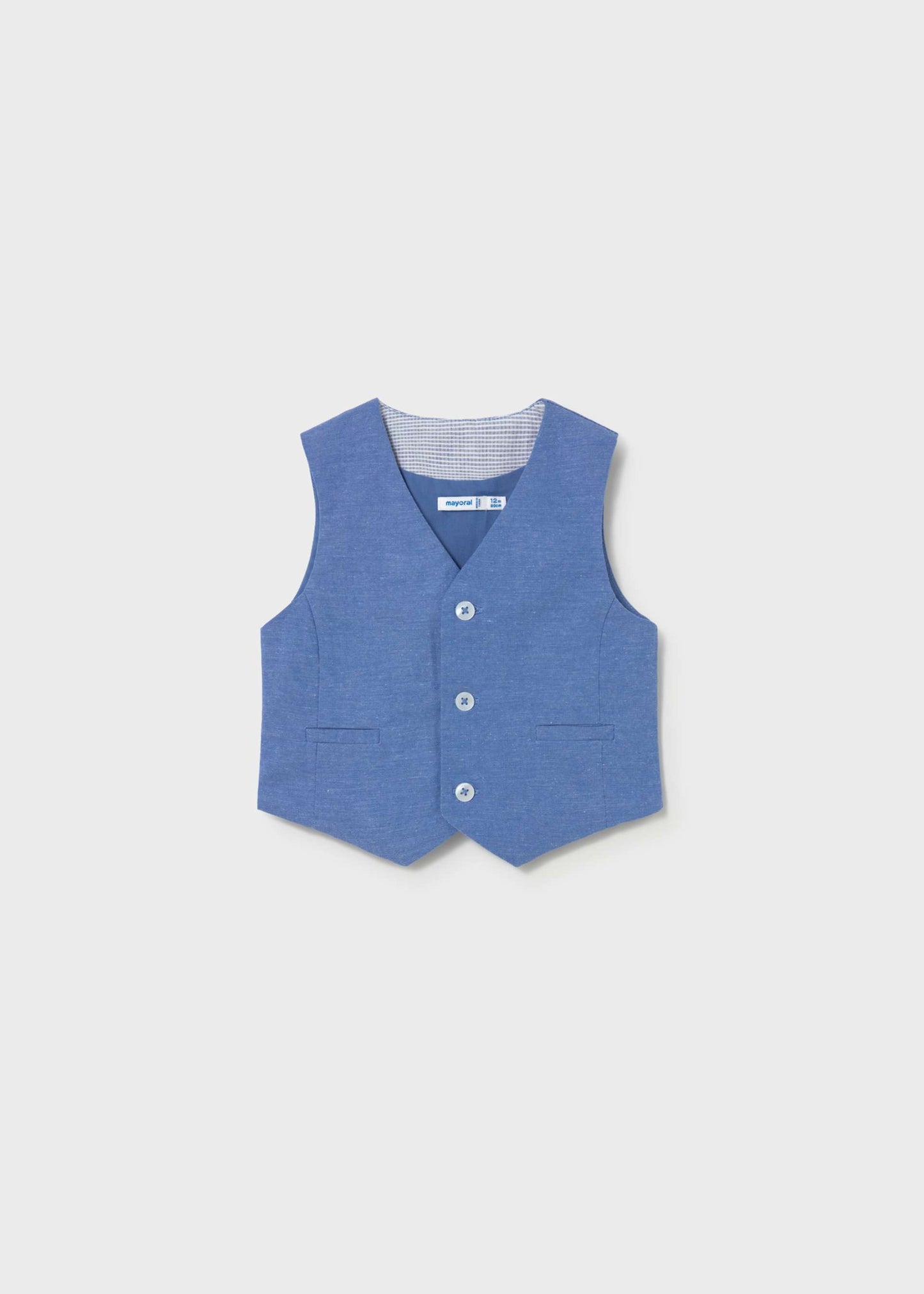 Gilet elegante in lino neonato