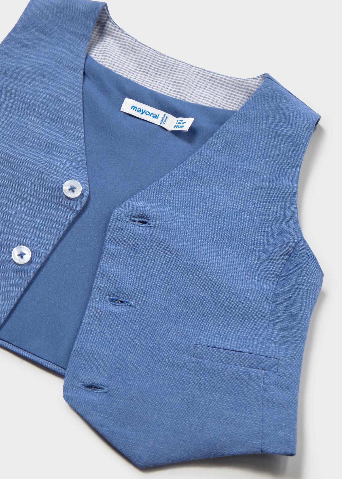 Gilet elegante in lino neonato
