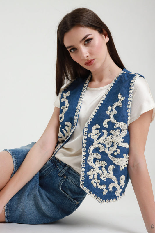 Gilet ricamato