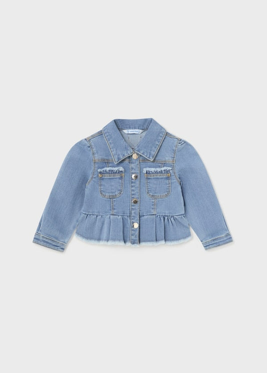 Giubbotto jeans con volant Better Cotton neonata