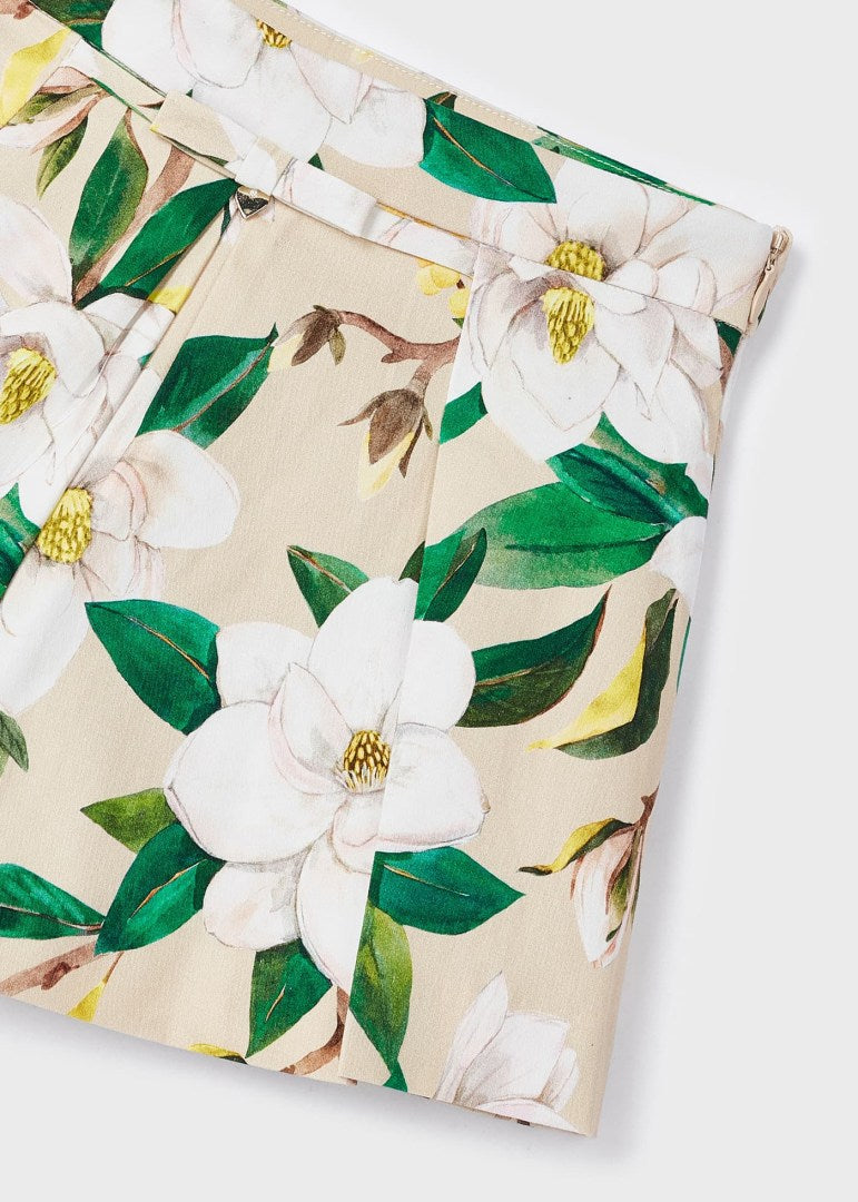 Pantaloncini stampa floreale bambina