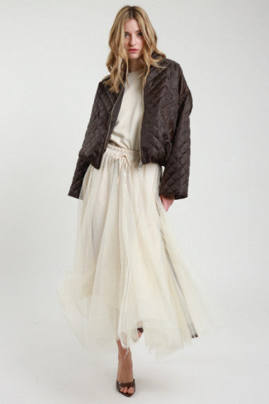 Gonna in tulle con bande