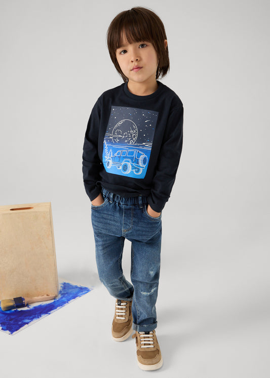 Jeans effetto strappato bambino