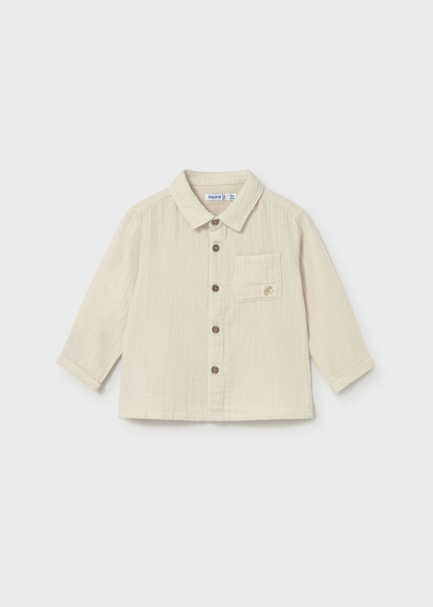 Camicia manica lunga bambula neonato