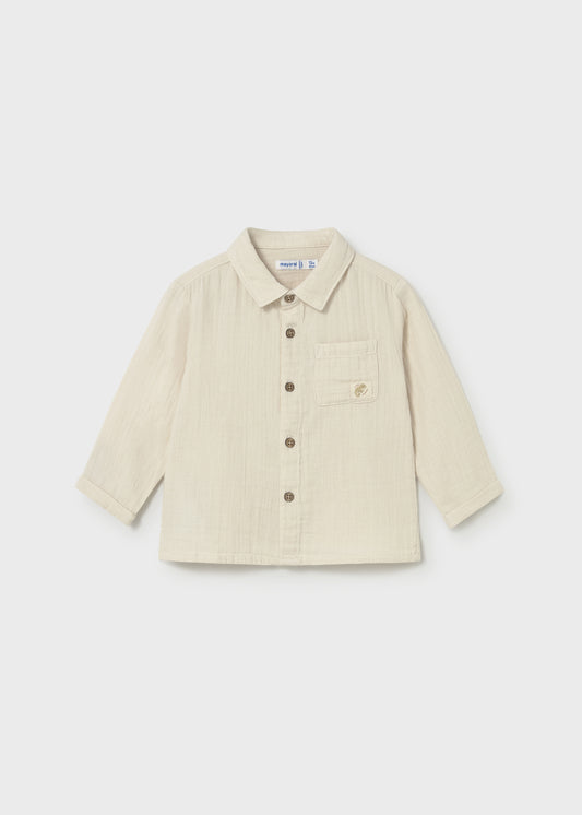 Camicia manica lunga bambula neonato
