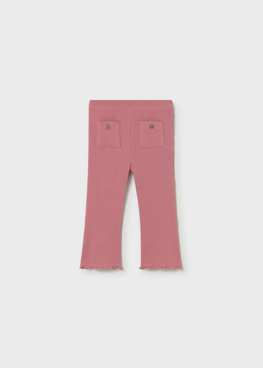 Leggings a zampa canalé neonata