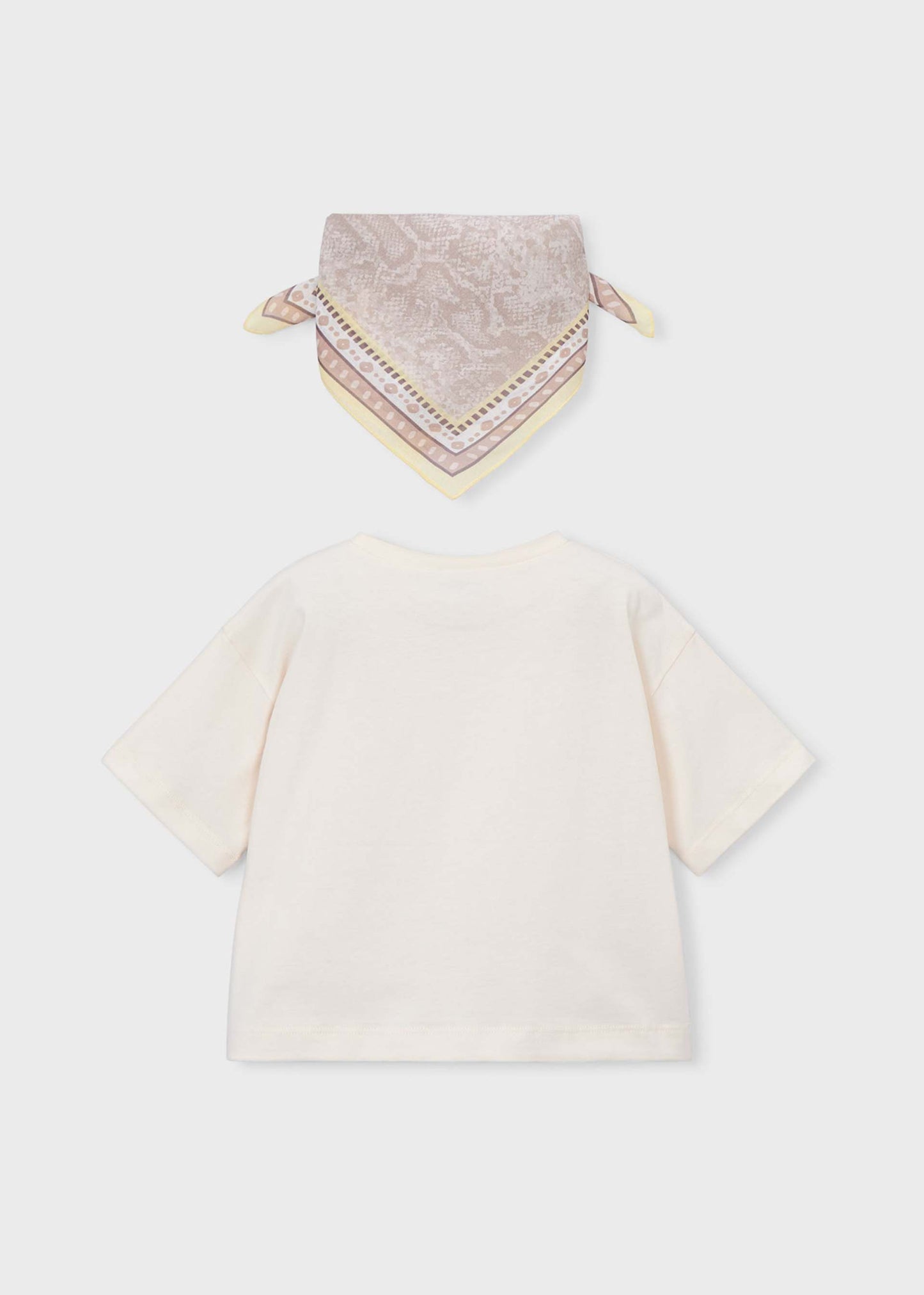 Maglietta con fazzoletto stampato bambina
