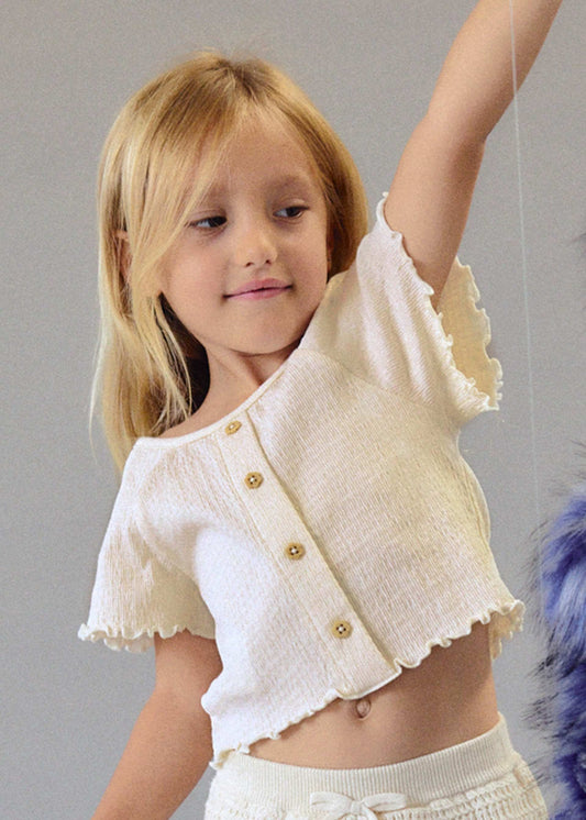 Maglietta con volant bambina