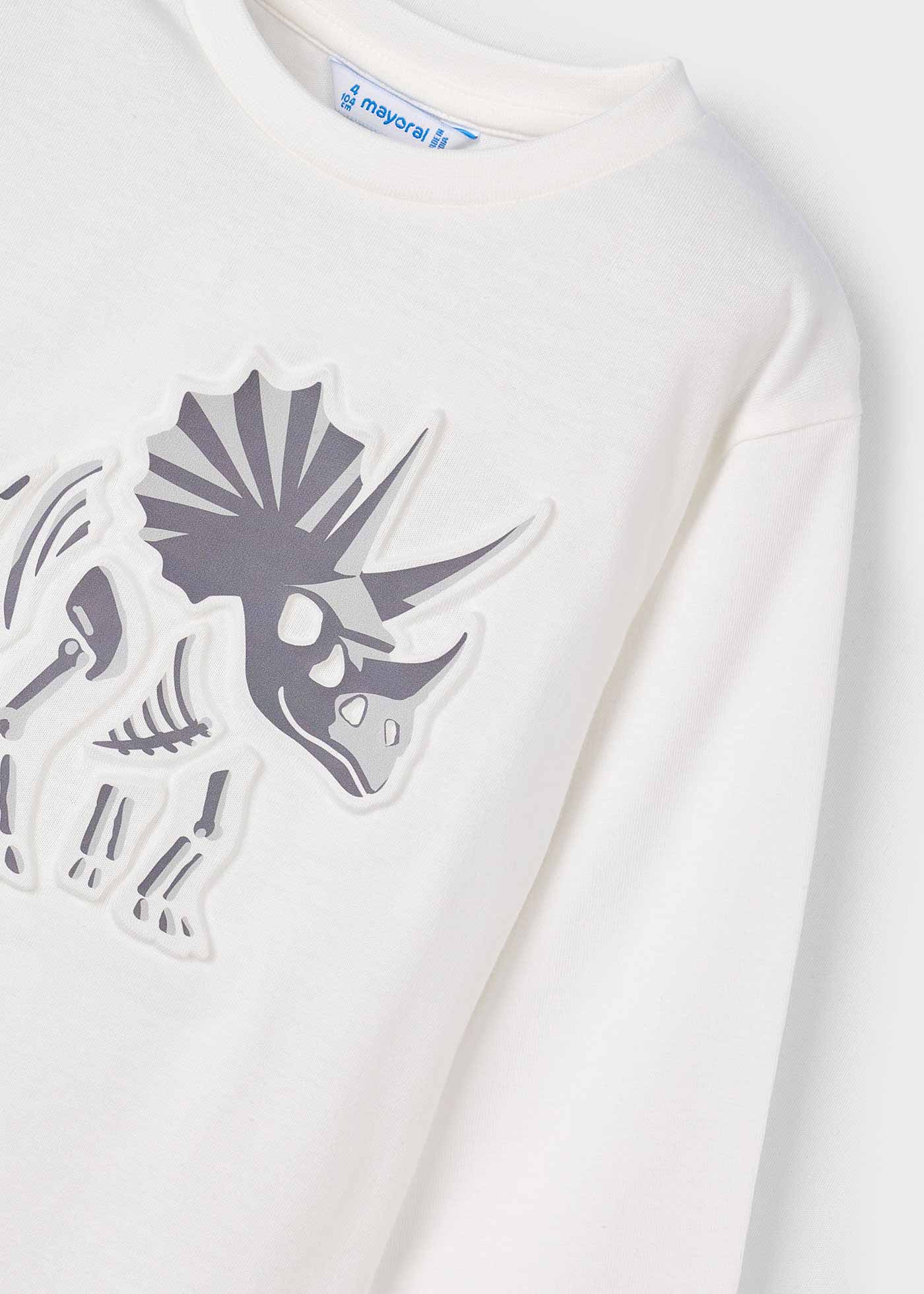 Maglietta dinosauro rilievo bambino