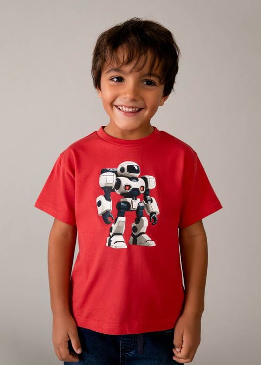 Maglietta manica corta robot bambino