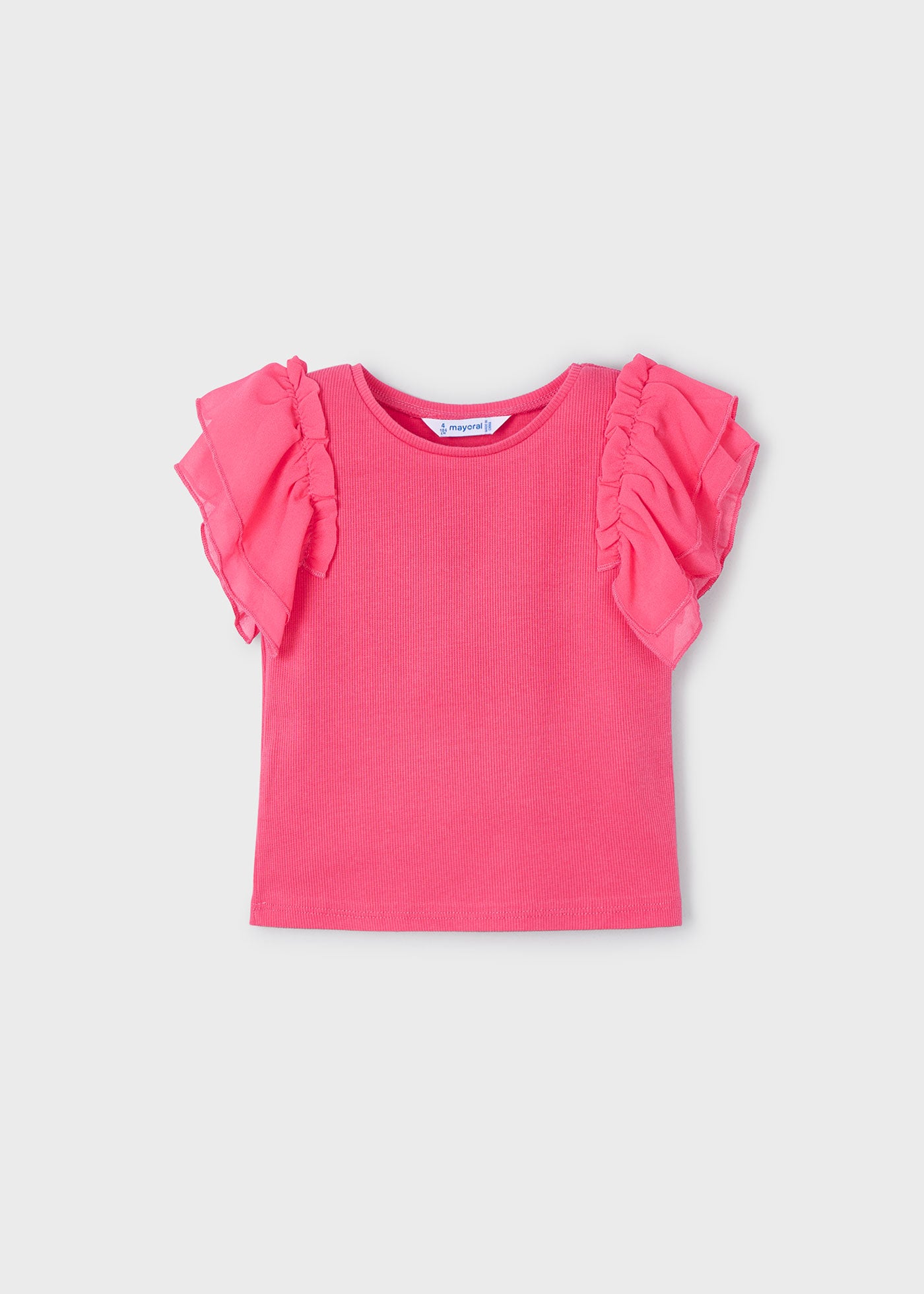 Maglietta volant chiffon bambina