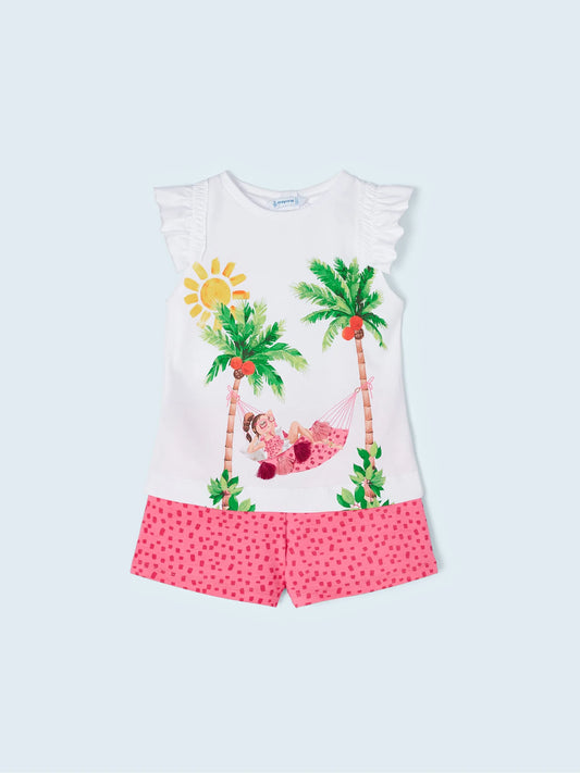Completo pantaloncini e t-shirt bambina