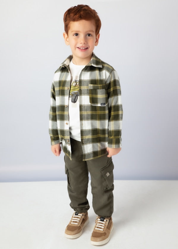 Overshirt quadri bambino