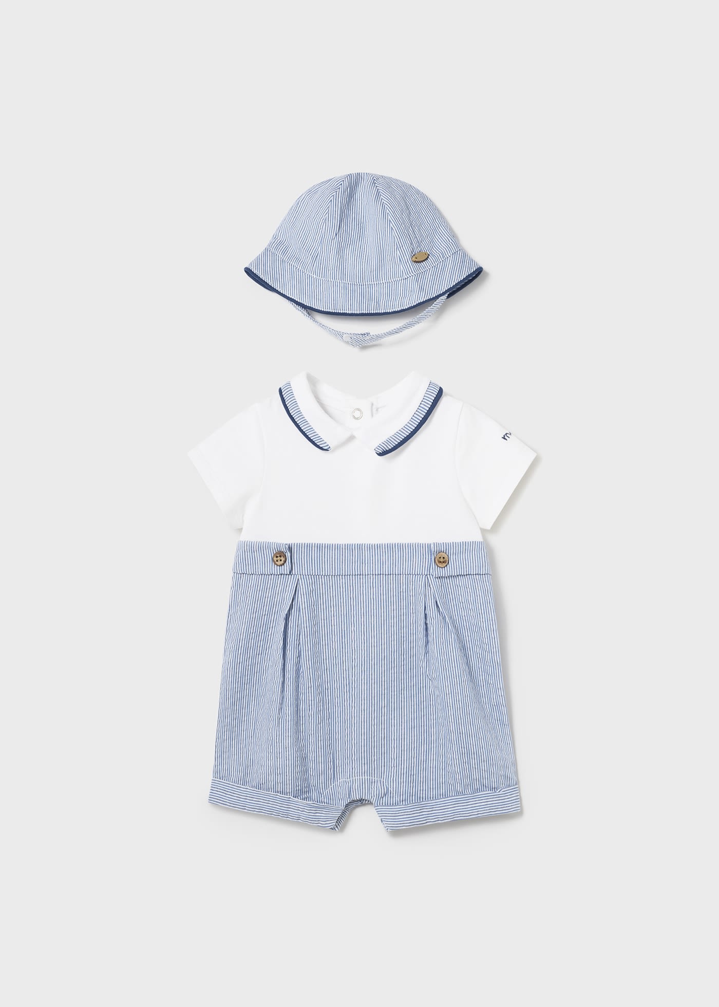 Pagliaccetto con cappello Better Cotton neonato