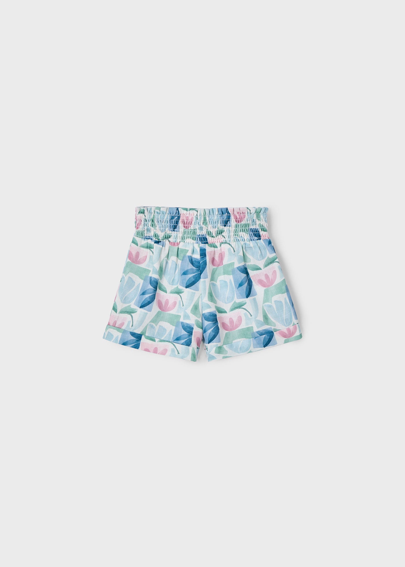 Pantaloncino fiori geometrico bambina