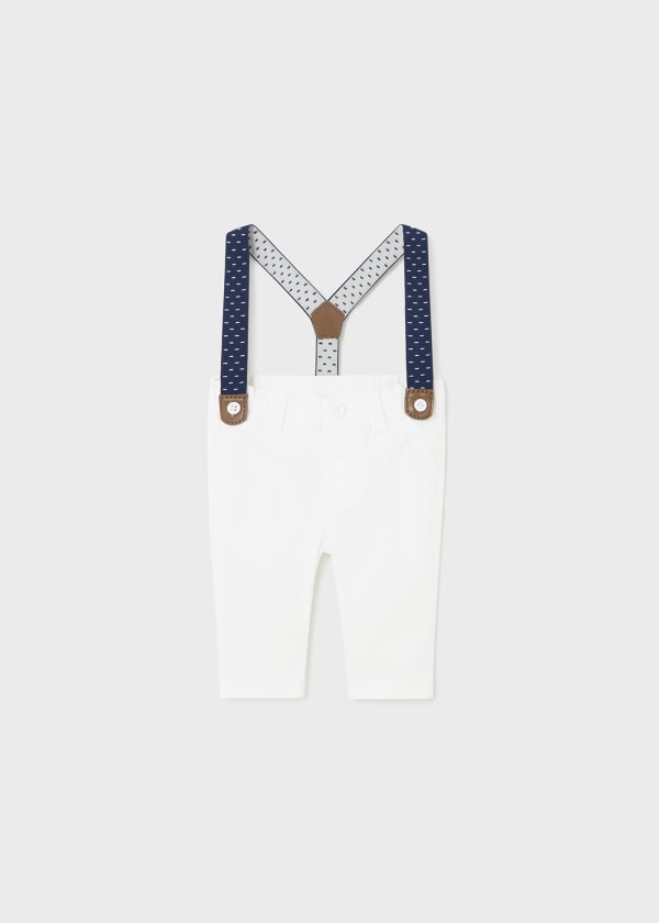 Pantalone lungo con bretelle Better Cotton neonato