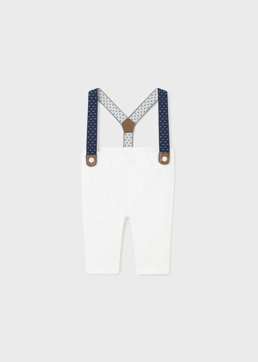 Pantalone lungo con bretelle Better Cotton neonato