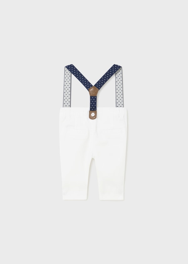 Pantalone lungo con bretelle Better Cotton neonato