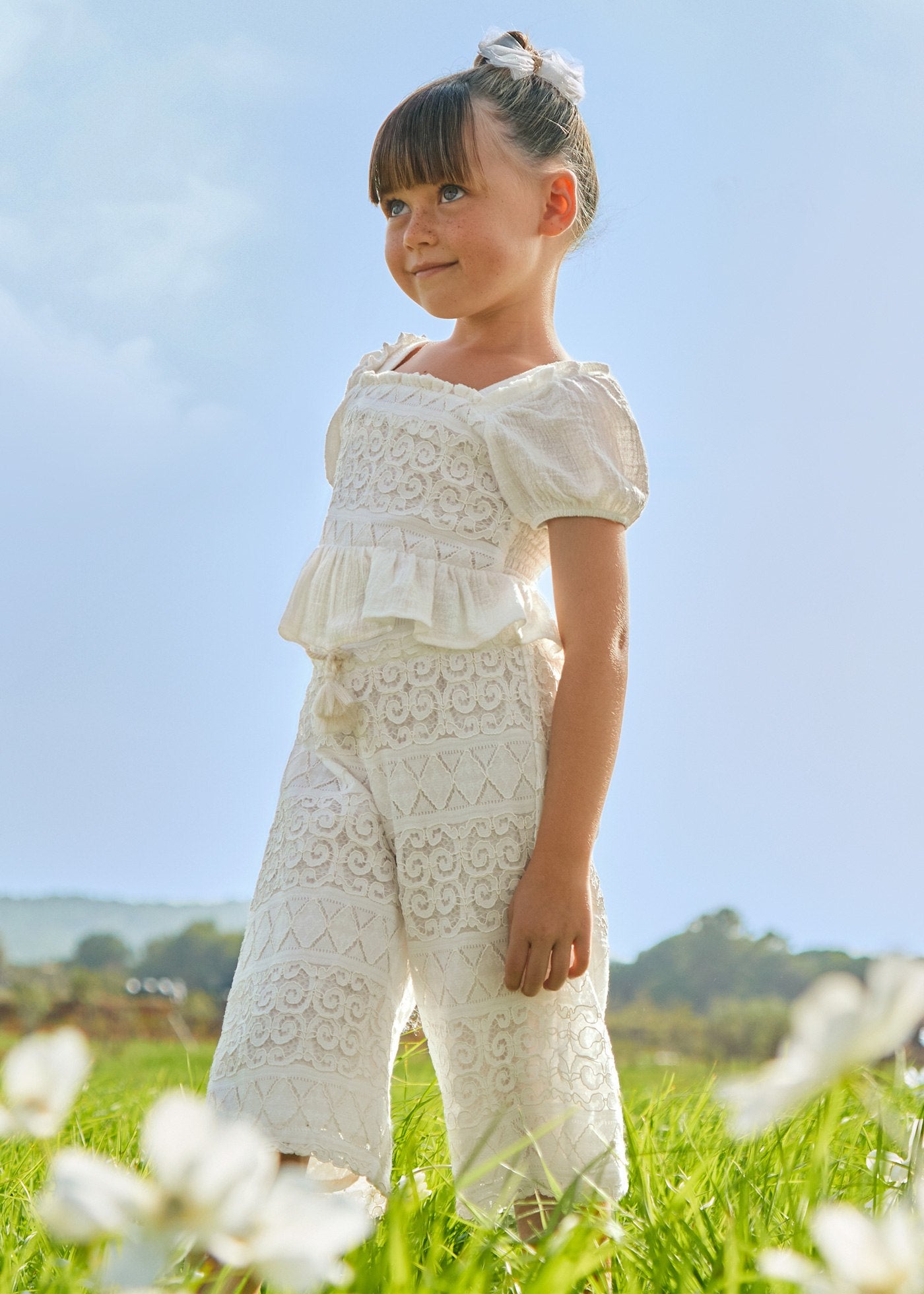 Pantalone lungo uncinetto bambina