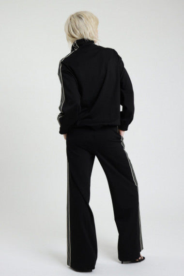 Pantalone palazzo con bande