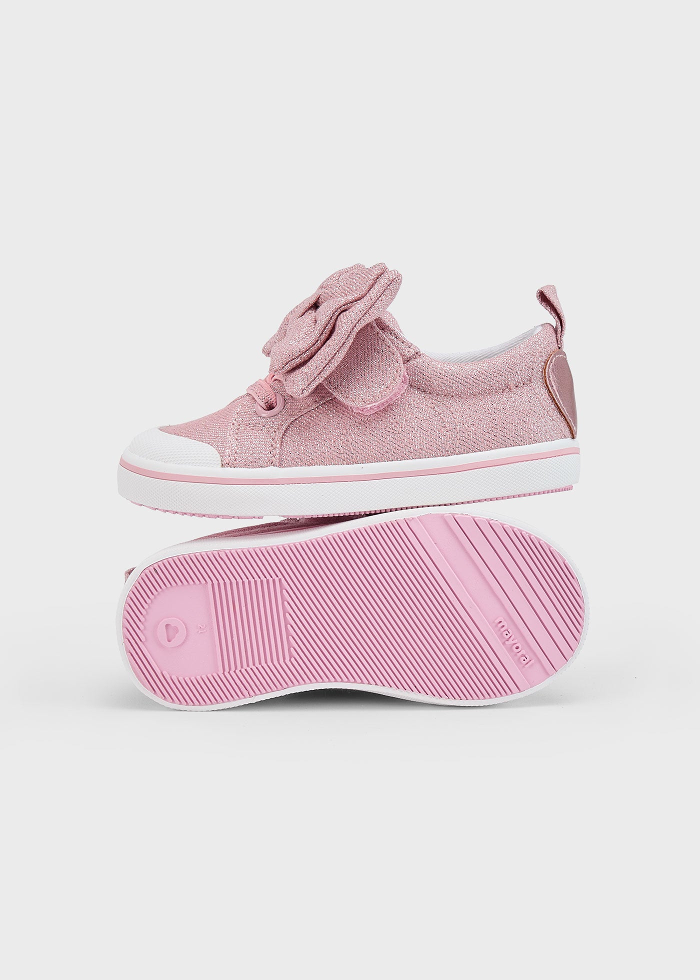 Scarpe sportive fiocco tela bimba