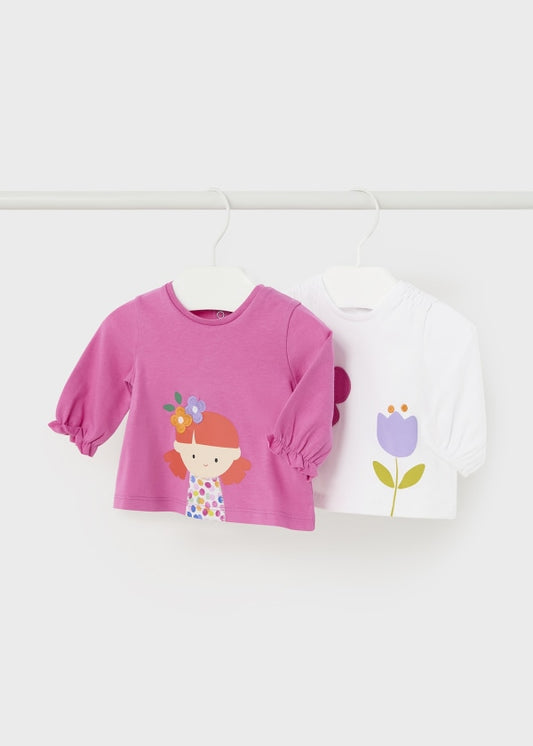 Set 2 magliette maniche lunghe Better Cotton neonato